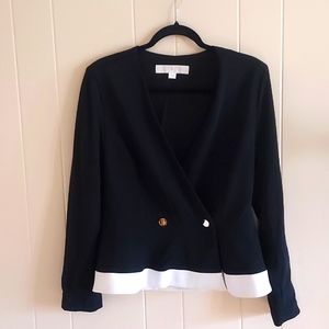 Boston Proper Jacket 12   Black/ White